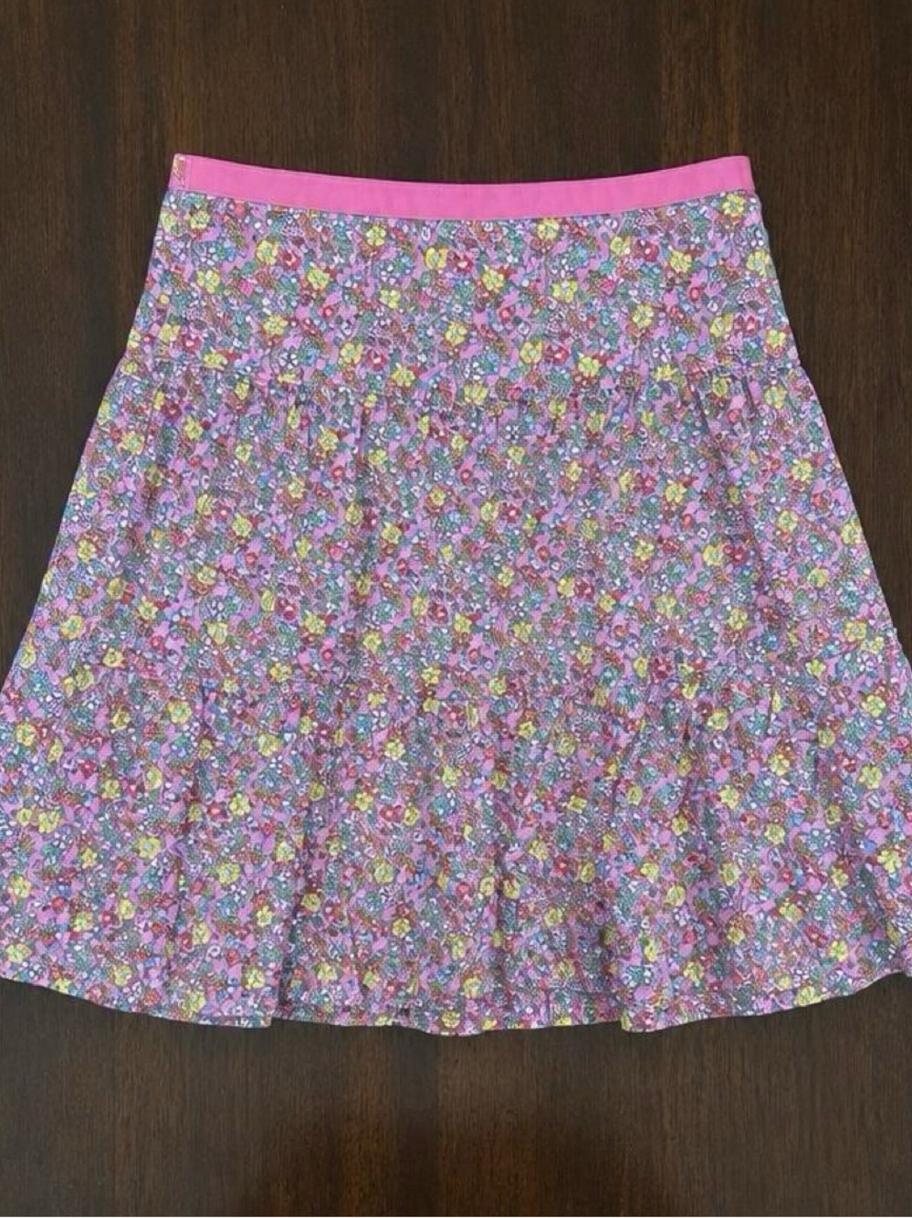 Ralph Lauren Girls 4/4T Pink Multicolor Floral Cotton Skirt